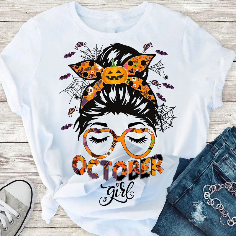 2D Tshirt - Halloween October Girl